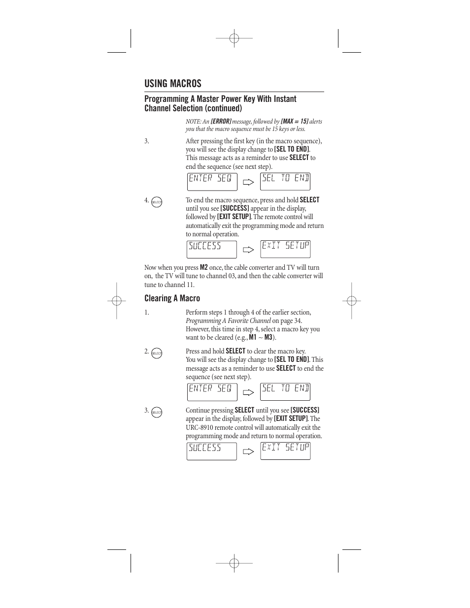 Using macros | One for All (URC-8910) User Manual | Page 23 / 77