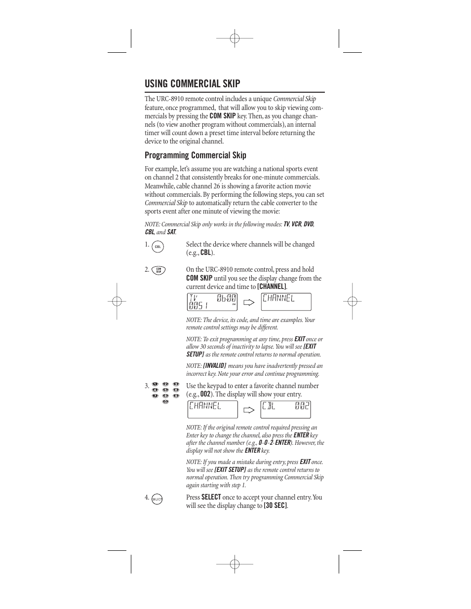 Using commercial skip | One for All (URC-8910) User Manual | Page 35 / 77