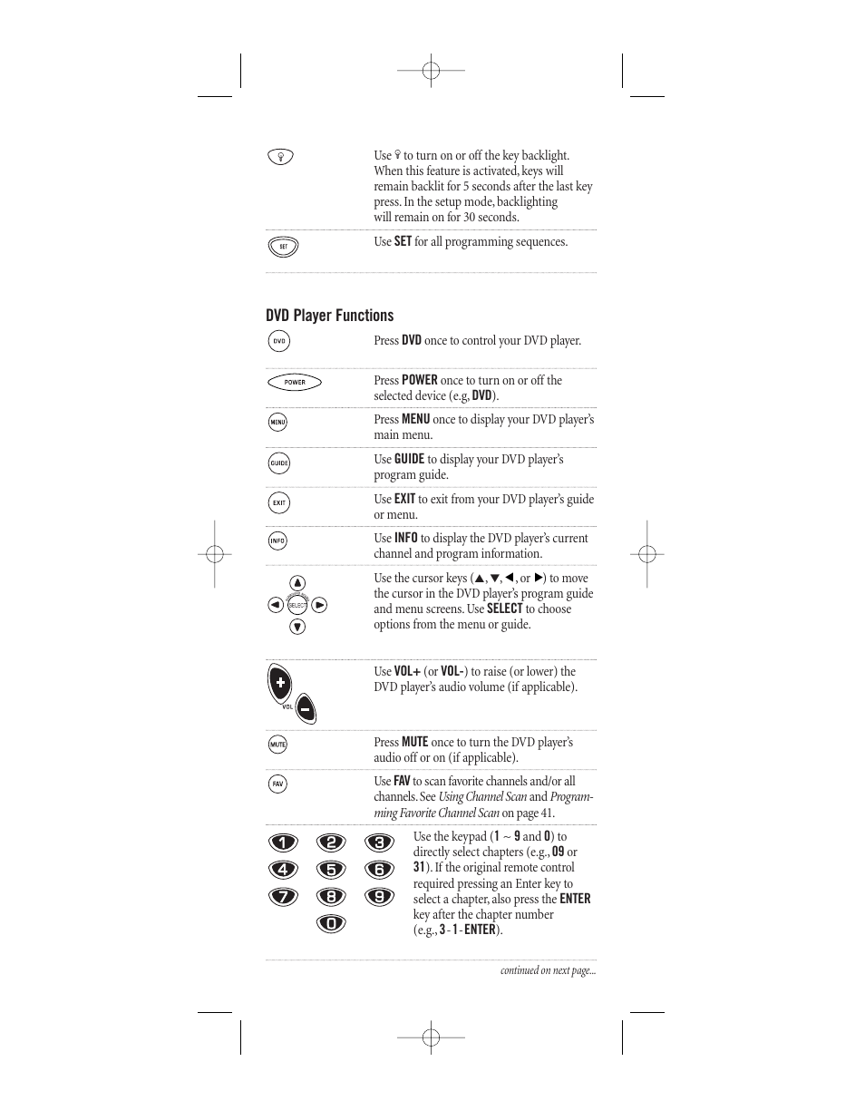 Dvd player functions | One for All (URC-8910) User Manual | Page 50 / 77