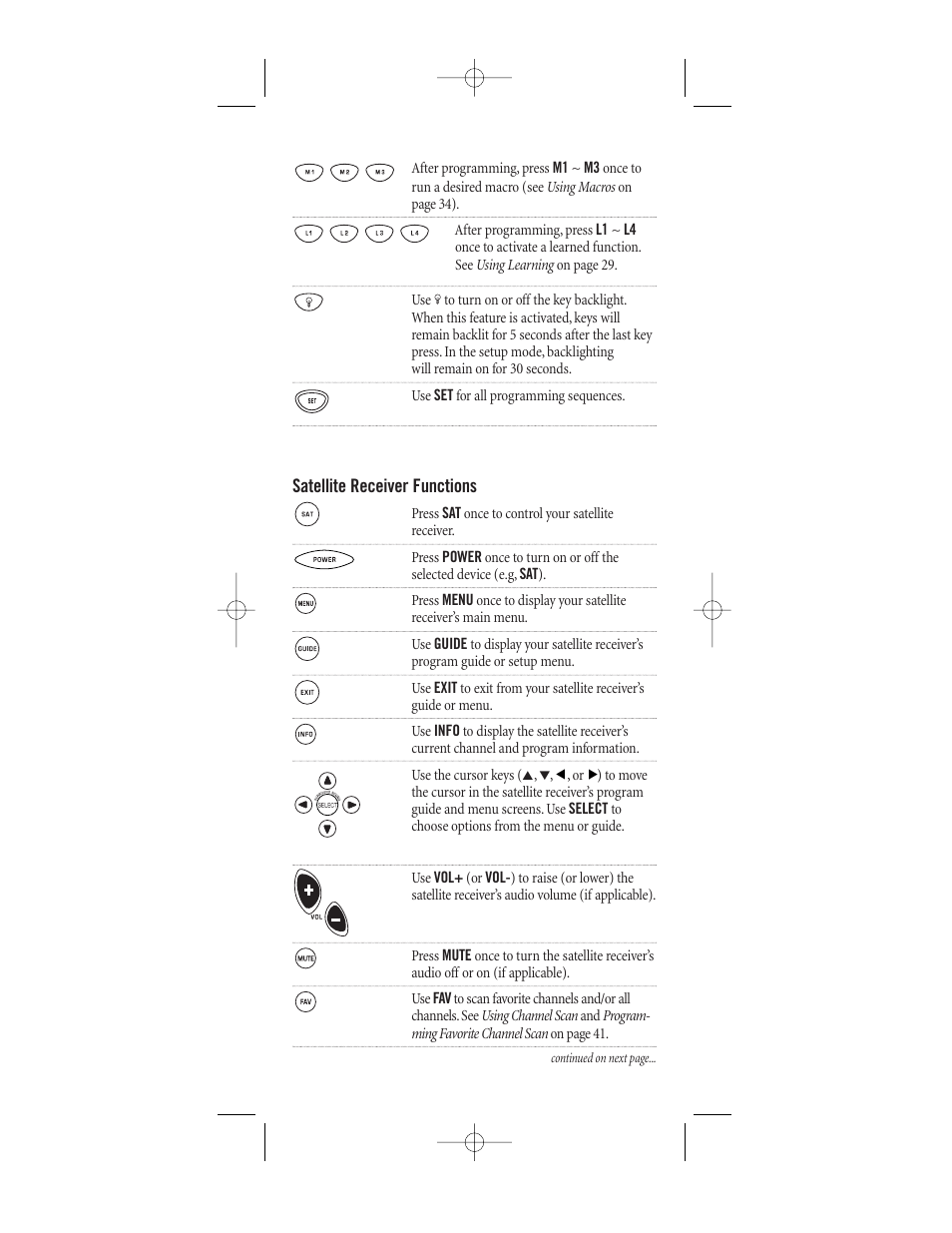 Satellite receiver functions | One for All (URC-8910) User Manual | Page 54 / 77