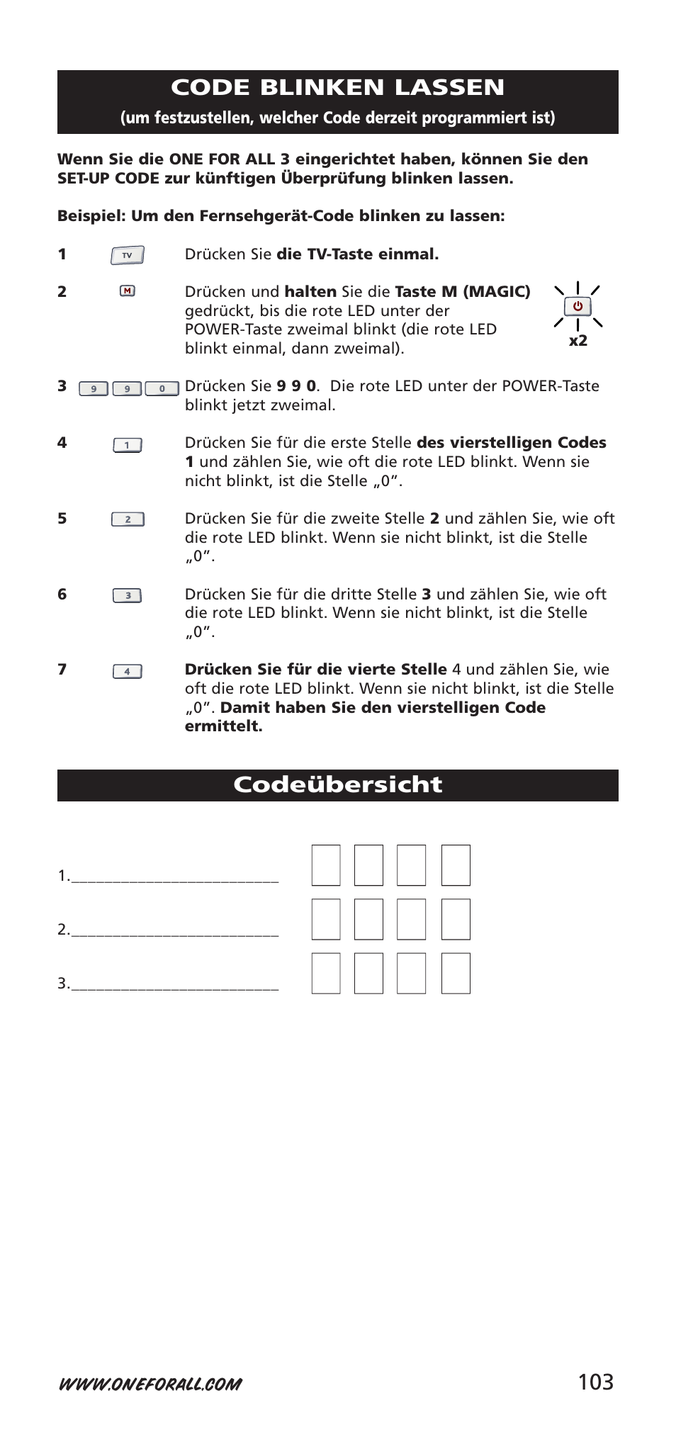 One for All URC-7955 User Manual | Page 103 / 144