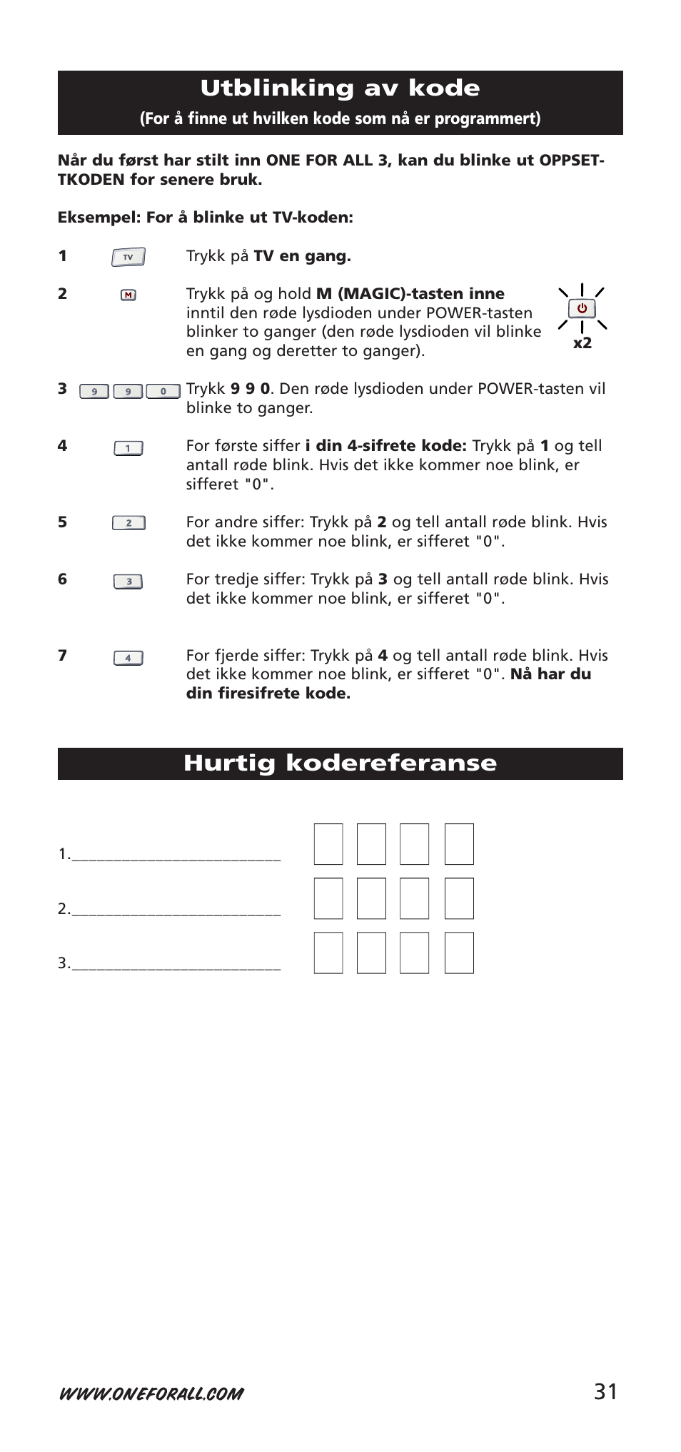 One for All URC-7955 User Manual | Page 31 / 144