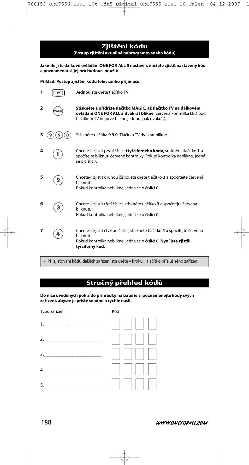 One for All URC-7556 User Manual | Page 189 / 224