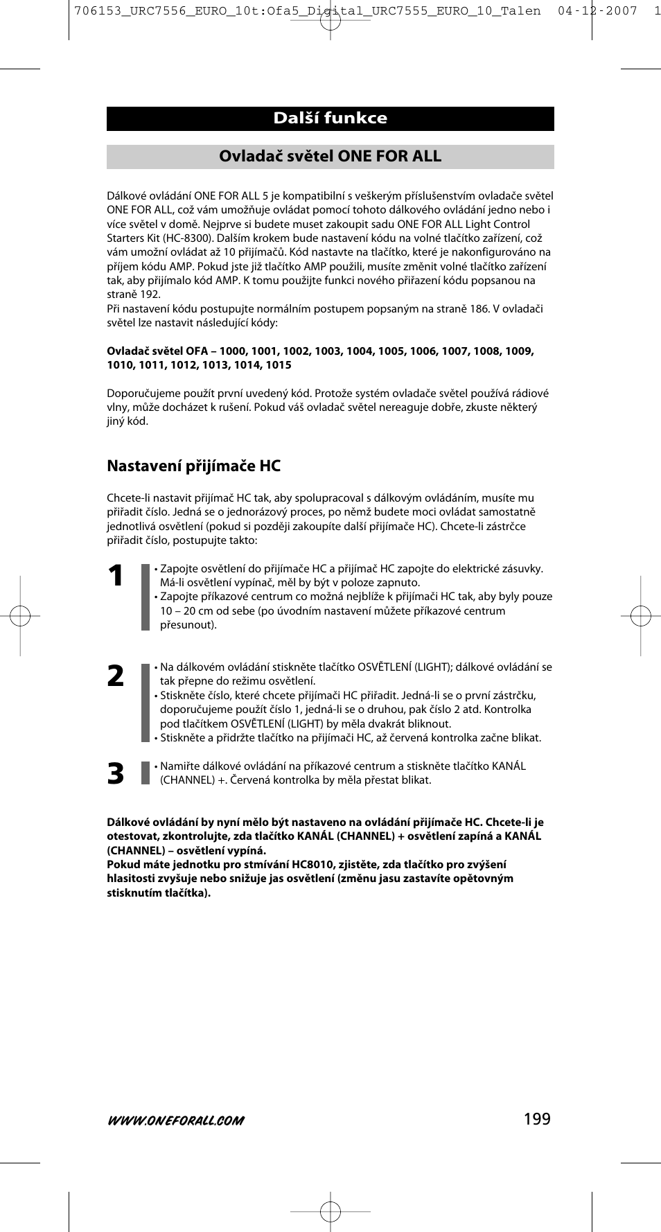 One for All URC-7556 User Manual | Page 200 / 224