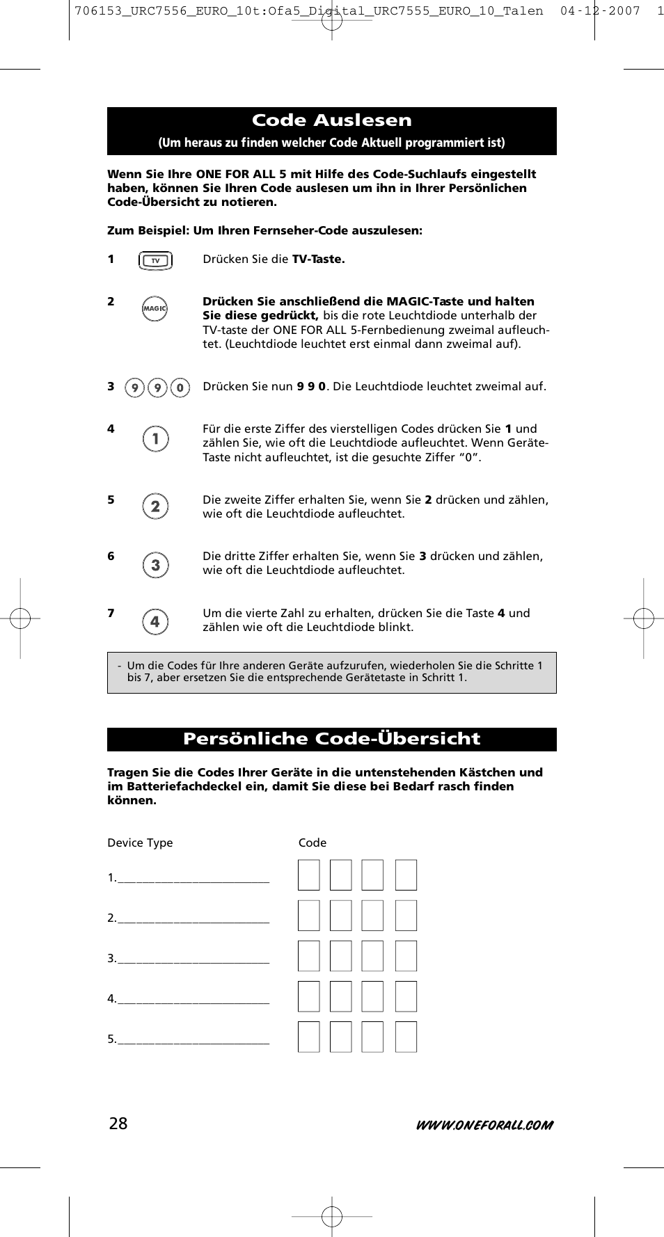 One for All URC-7556 User Manual | Page 29 / 224