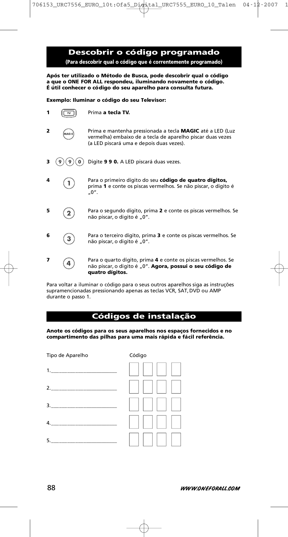 One for All URC-7556 User Manual | Page 89 / 224