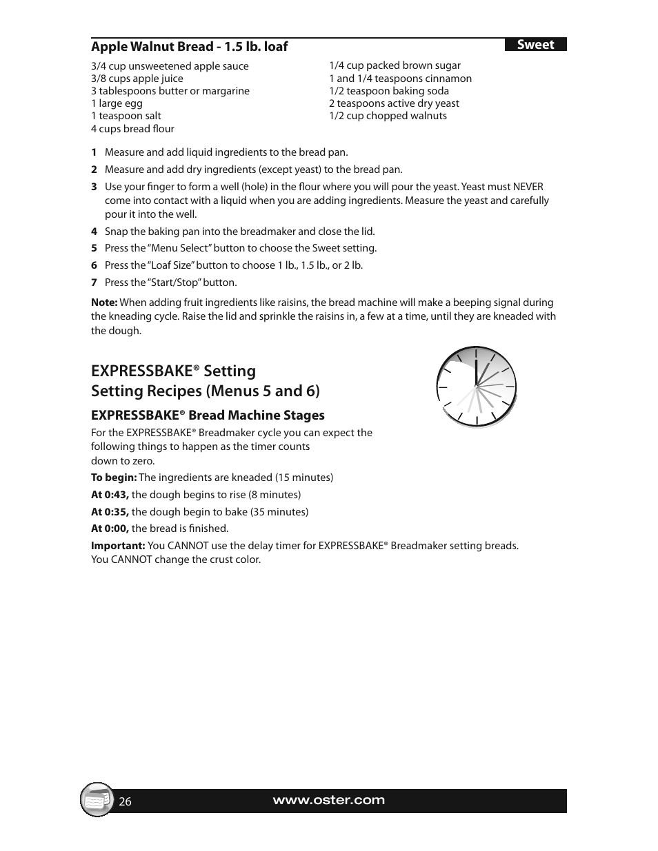 Oster EXPRESSBAKE CKSTBRTW20 User Manual | Page 26 / 80