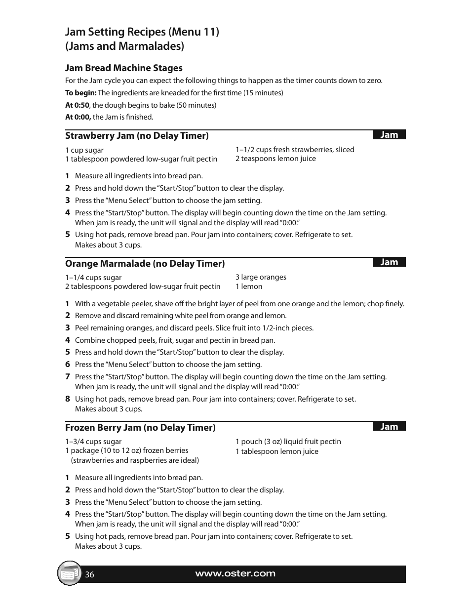 Oster EXPRESSBAKE CKSTBRTW20 User Manual | Page 36 / 80