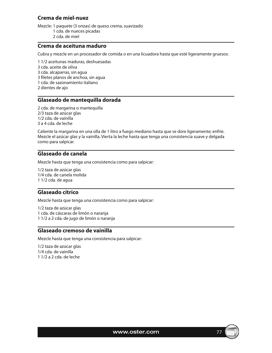Oster EXPRESSBAKE CKSTBRTW20 User Manual | Page 77 / 80
