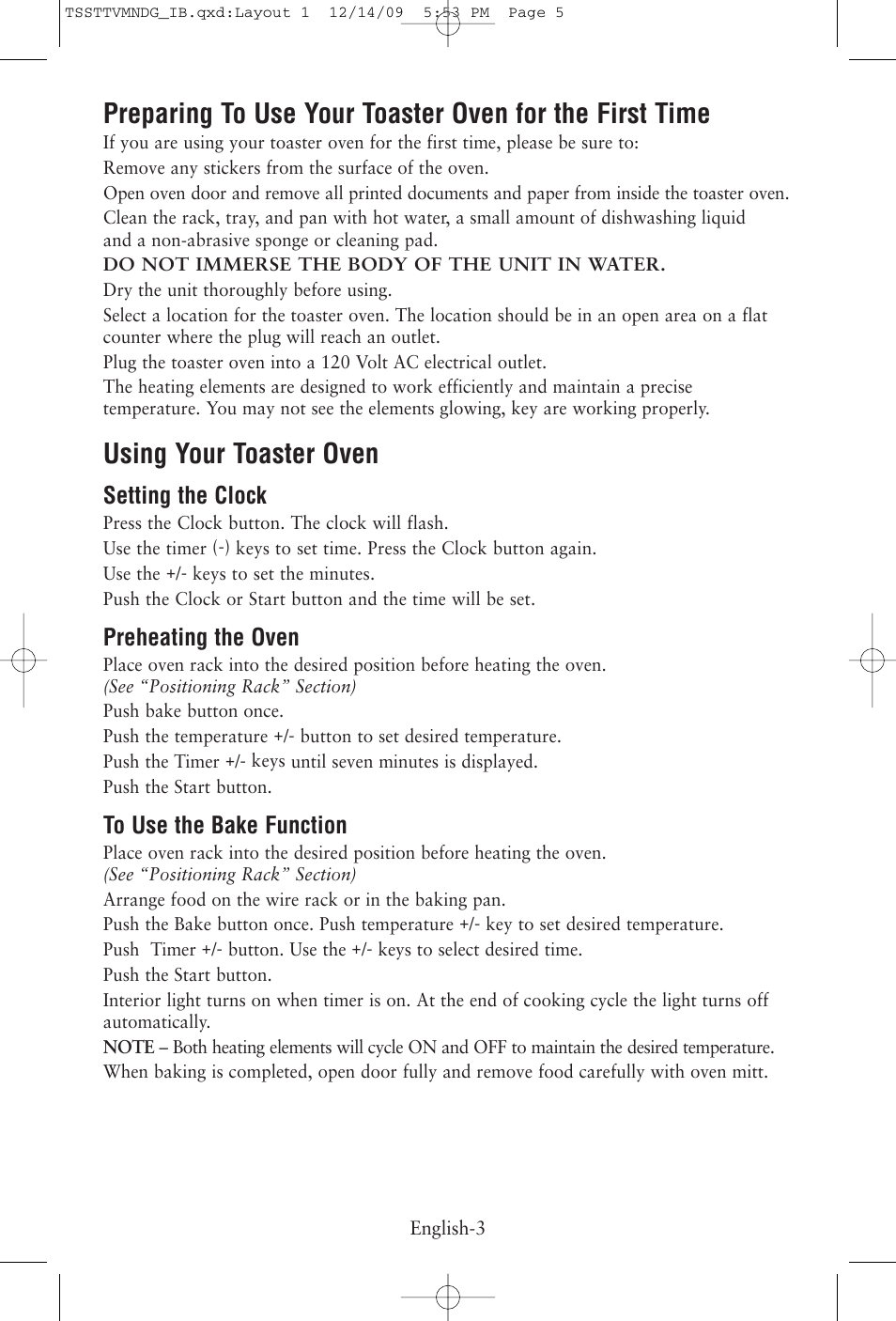 Using your toaster oven | Oster TSSTTVMNDG User Manual | Page 5 / 20