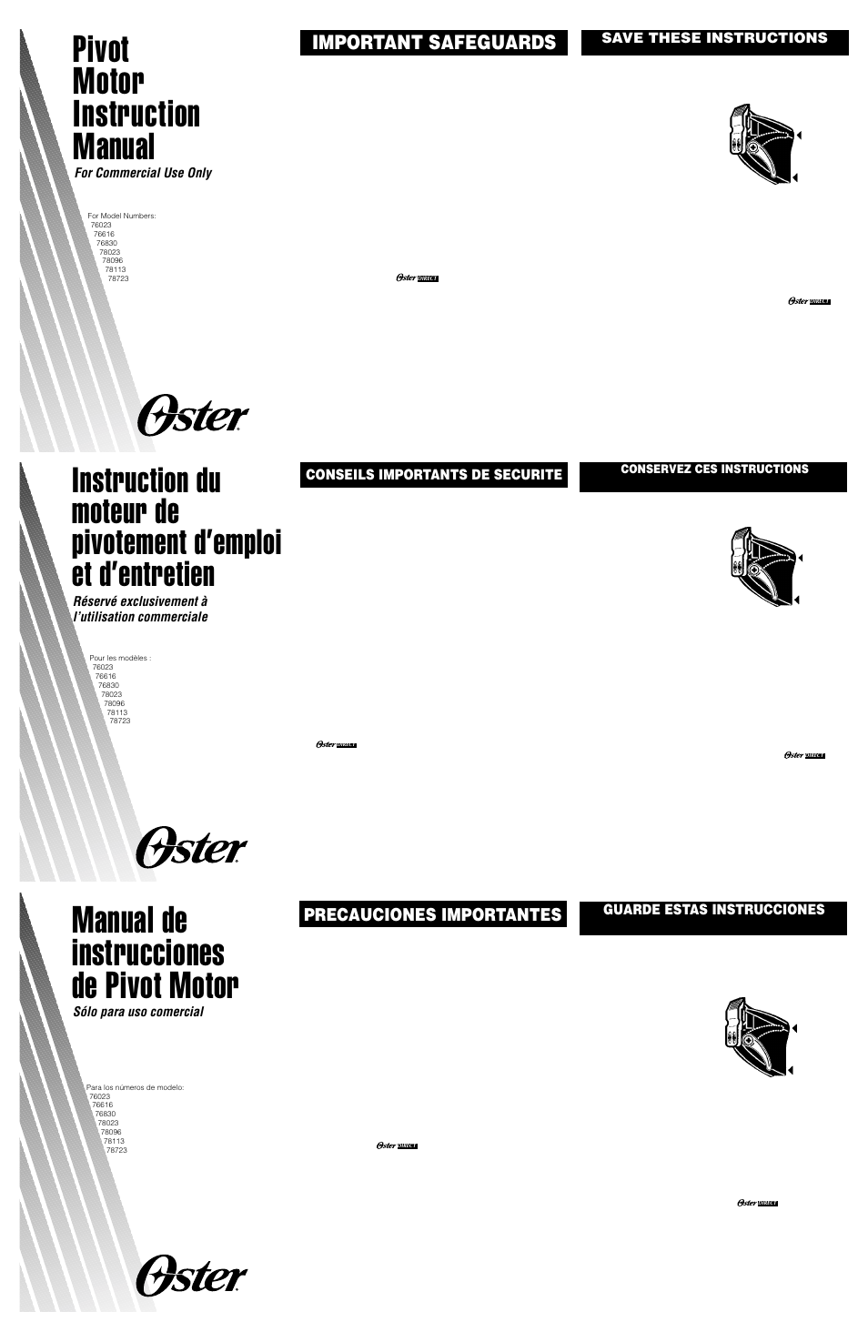 Oster 78113 User Manual | 2 pages