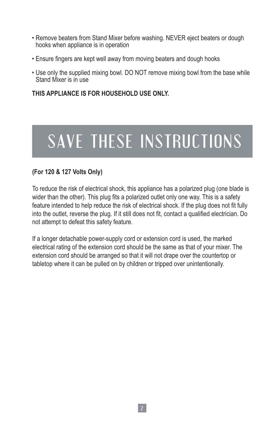 Oster MIXMASTER 2700 User Manual | Page 3 / 66