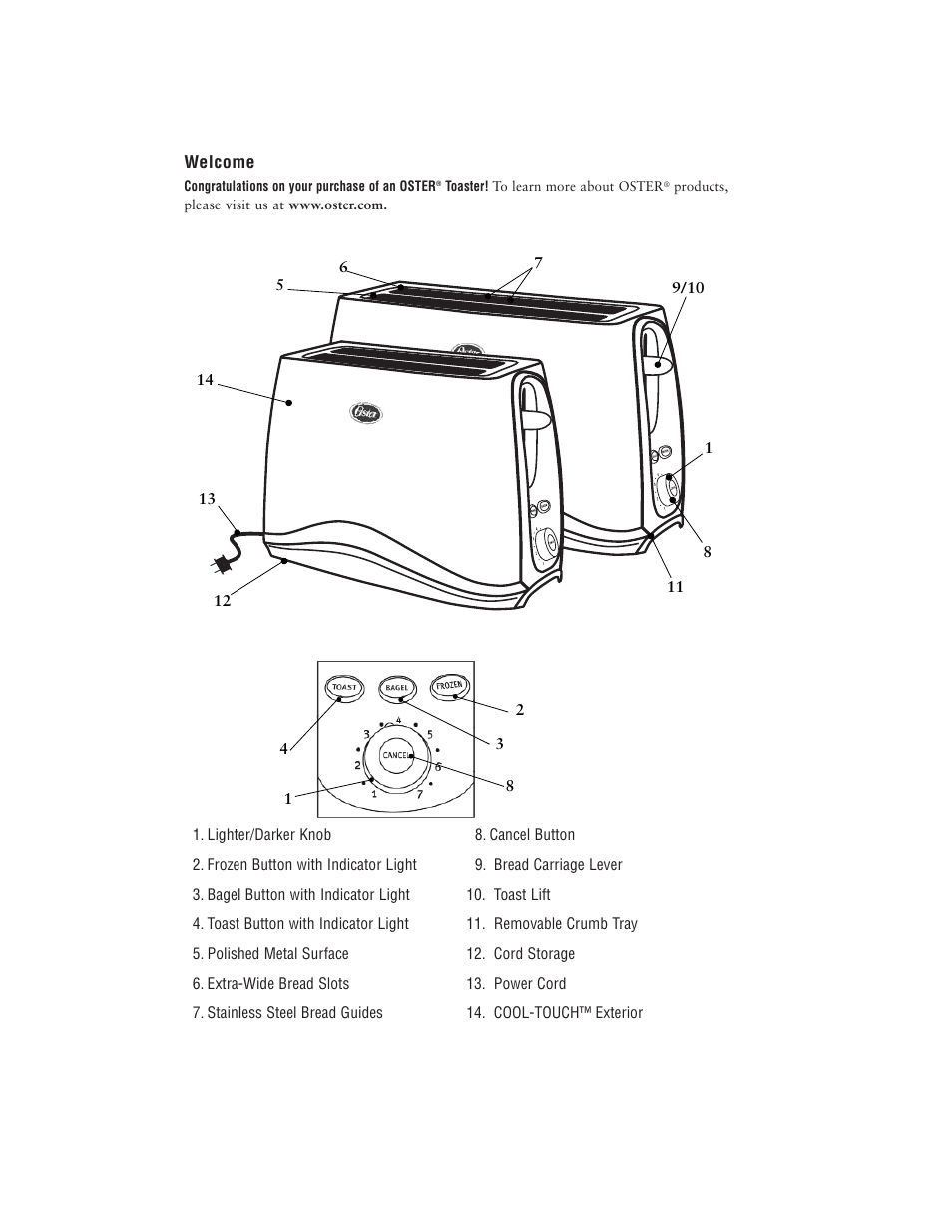 Oster 6382 User Manual | Page 3 / 24