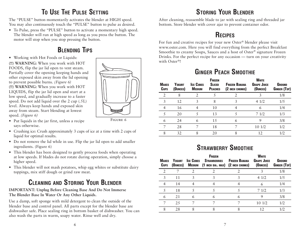 Oster 135518 User Manual | Page 7 / 32