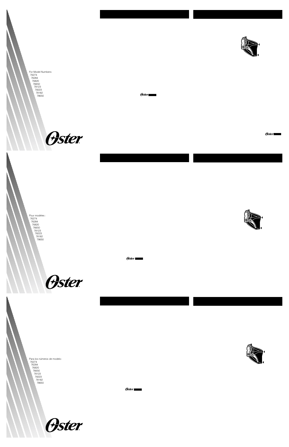 Oster 78182 User Manual | 2 pages