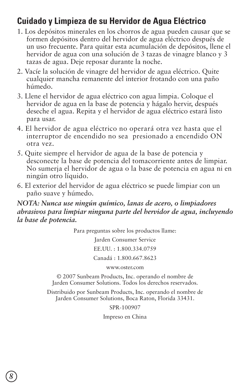 Oster 5965 User Manual | Page 15 / 20