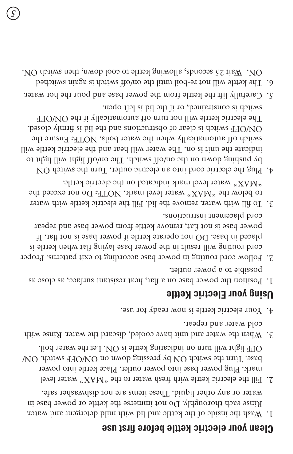 Clean your electric kettle before first use, Using your electric kettle | Oster 5965 User Manual | Page 9 / 20