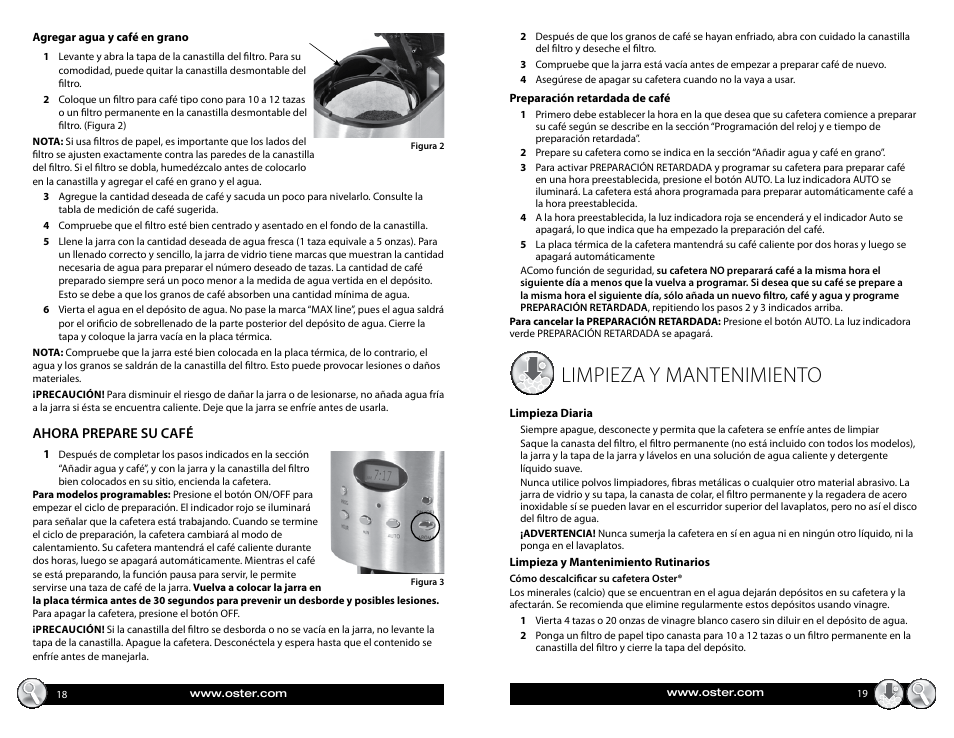 Limpieza y mantenimiento | Oster BVST-RDXSS43 User Manual | Page 10 / 12