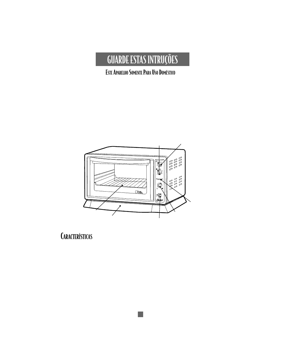 Guarde estas intruções, Aracterísticas | Oster 6205 User Manual | Page 18 / 24