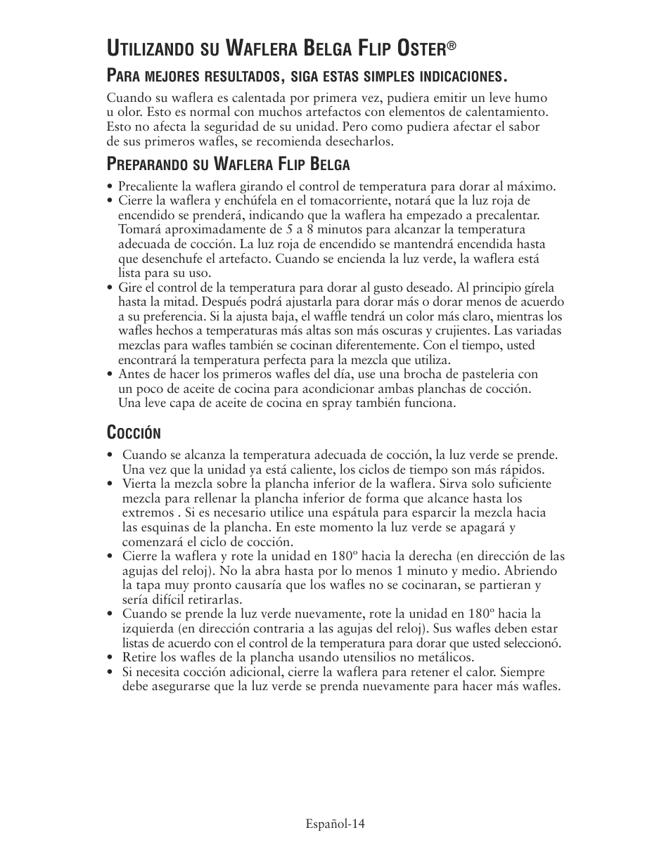 Oster 135018 User Manual | Page 15 / 24