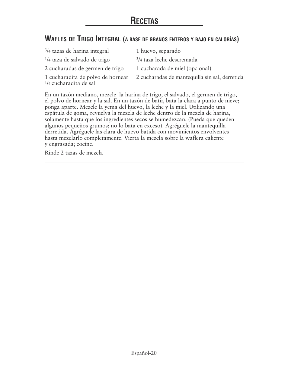 Ecetas | Oster 135018 User Manual | Page 21 / 24