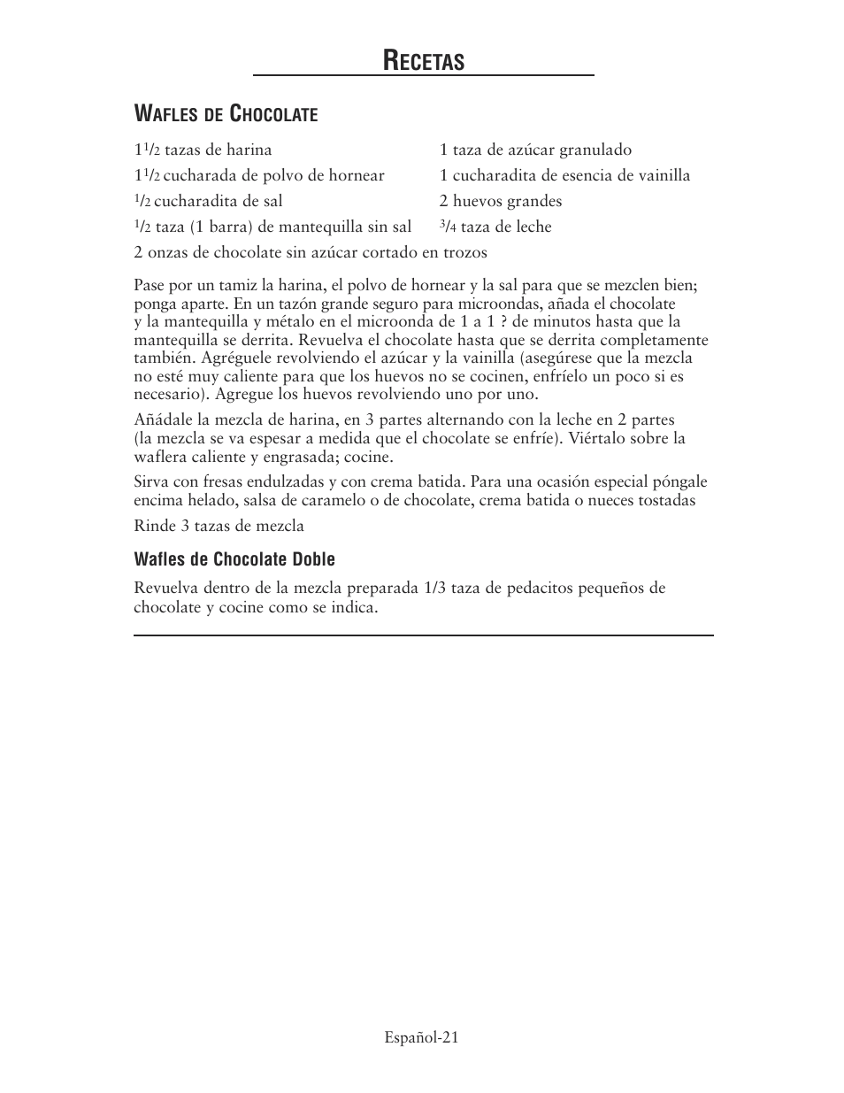 Ecetas | Oster 135018 User Manual | Page 22 / 24