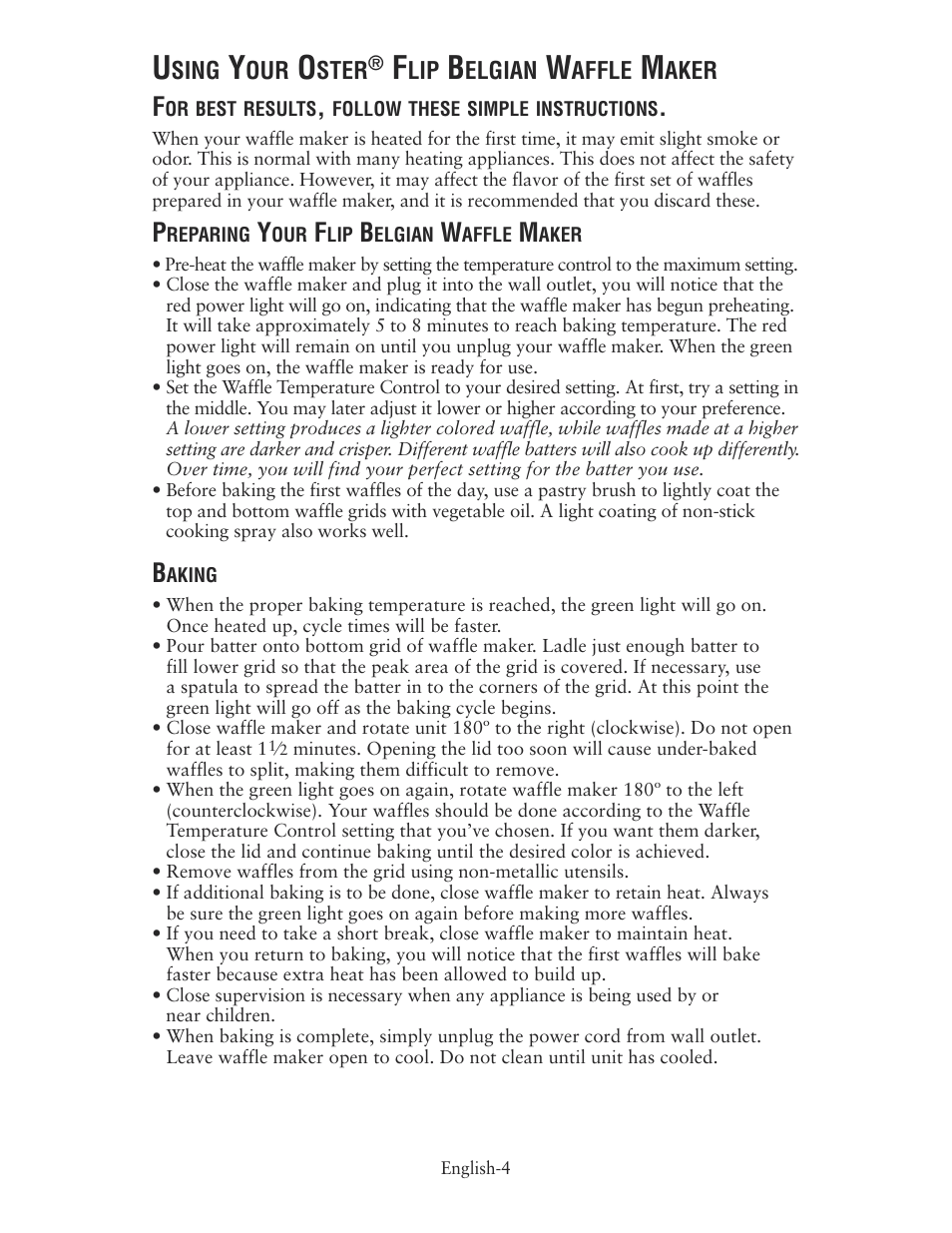 Oster 135018 User Manual | Page 5 / 24