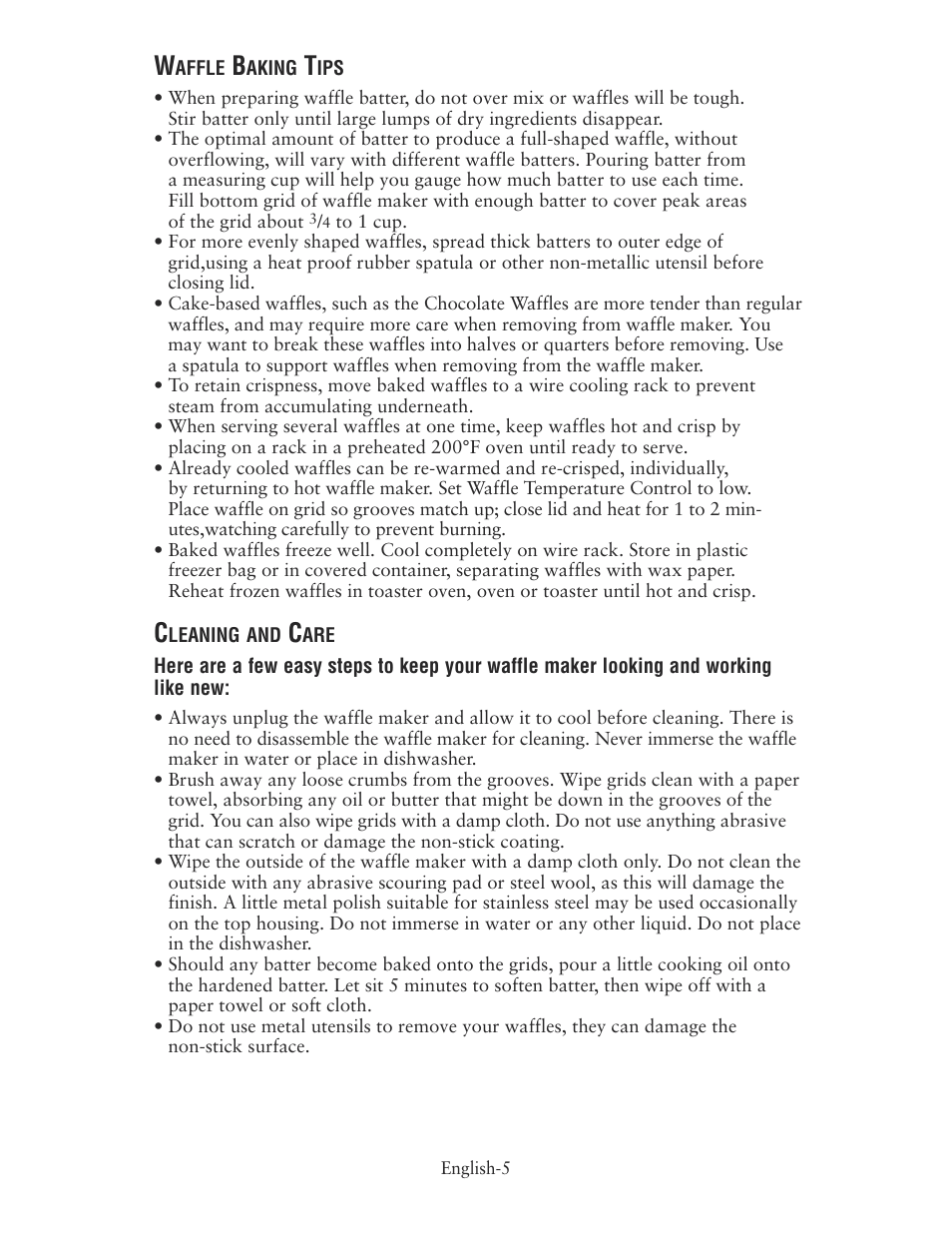 Oster 135018 User Manual | Page 6 / 24
