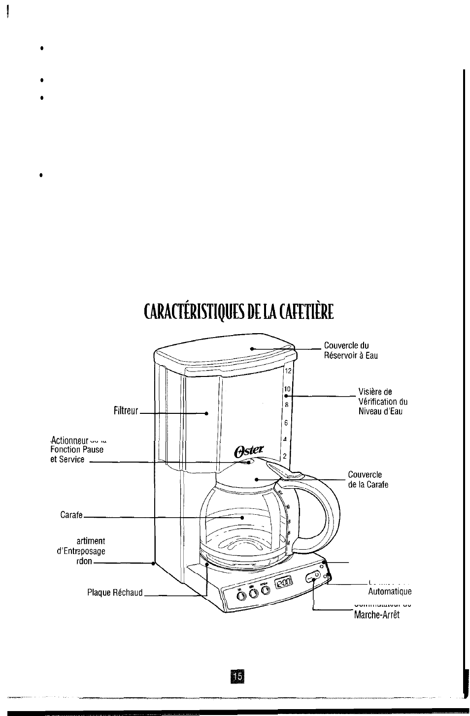 Mesures de sécurité | Oster 3264 User Manual | Page 16 / 48