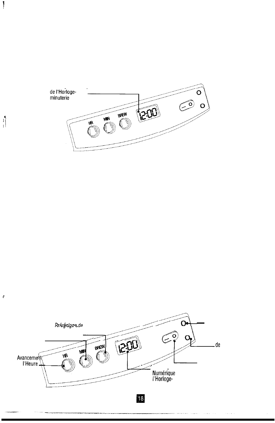 Comment régler l’horloge, Nota: le débranchementde l’appareil réinitialisera | Oster 3264 User Manual | Page 19 / 48