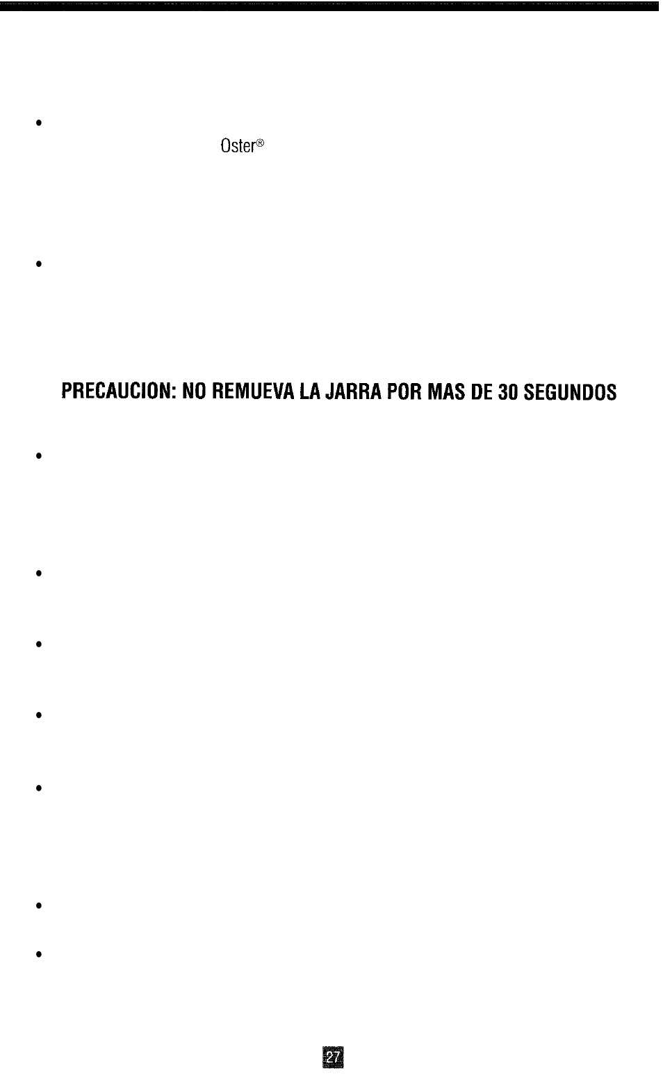 Caracteristicas | Oster 3264 User Manual | Page 28 / 48