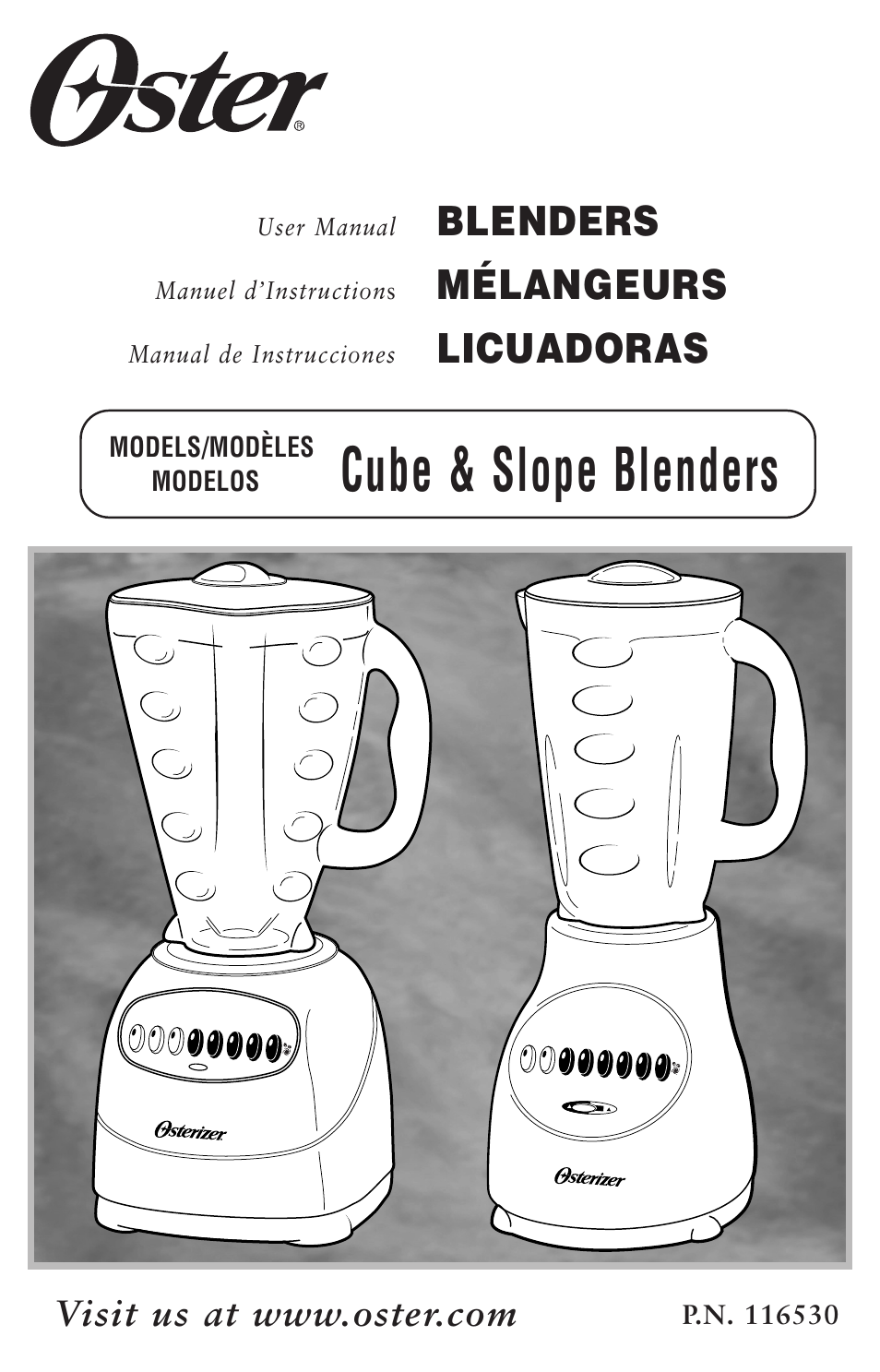 Oster Cube & Slope s 116530 User Manual | 8 pages