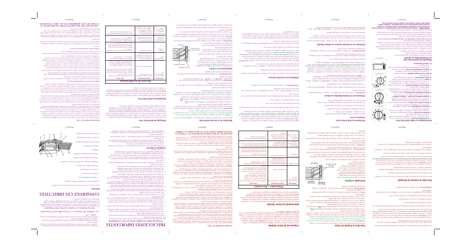 Precauciones import antes, Conservez ces directives, Para usar la función de tostar | Colocando la rejilla, Para usar la función de horneado, Limpieza de su horno tostador, Almacenando su horno tostador, Veuillez lire ces directives et les conserver, Utilisation de la fonction grille-pain, Emplacement de la grille | Oster 6216 User Manual | Page 2 / 2