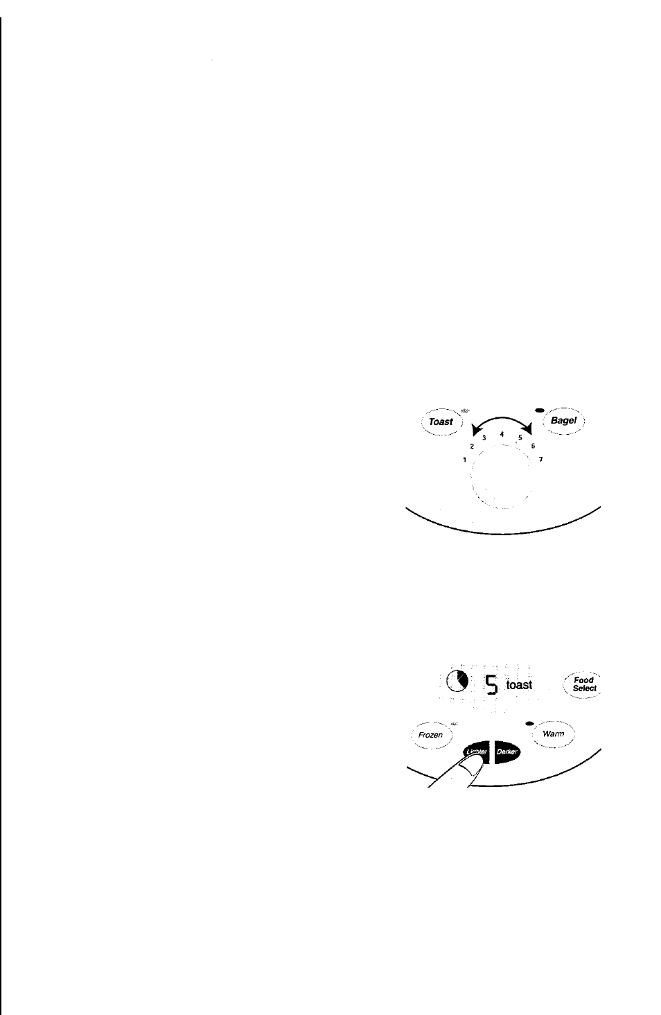 Adjusting the lighter/darker setting | Oster 6320 User Manual | Page 11 / 36