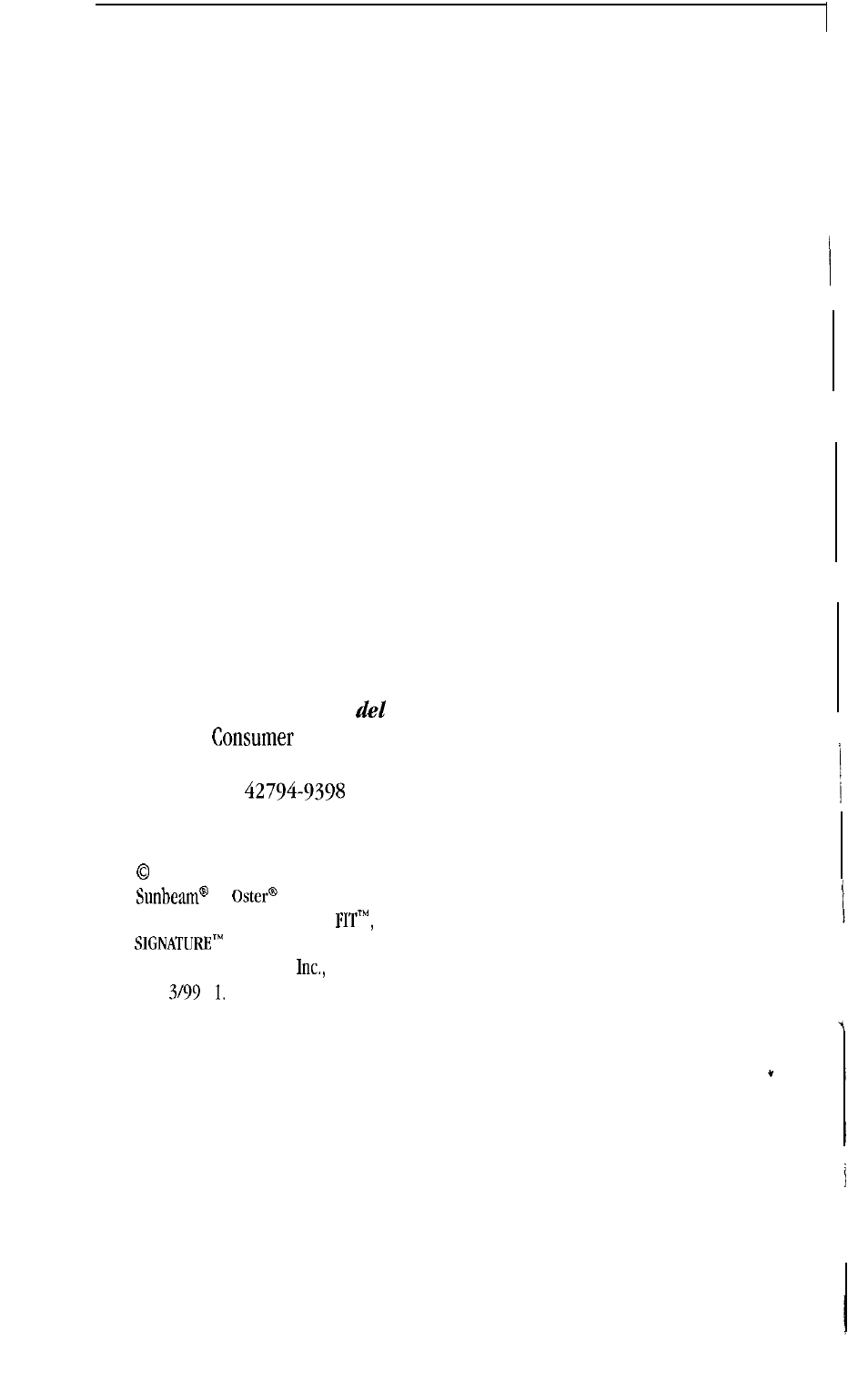 Oster 6320 User Manual | Page 36 / 36