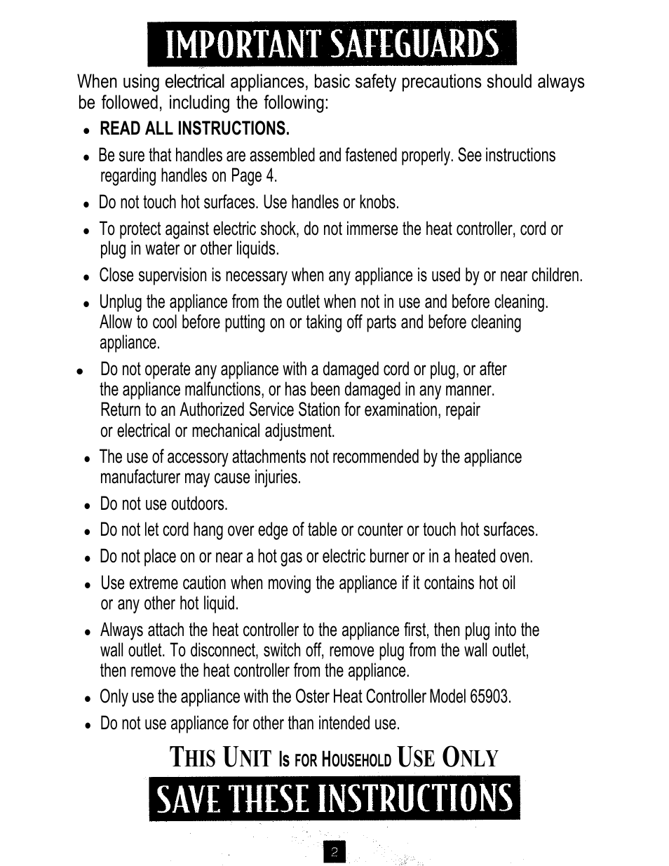 Oster 3222 User Manual | Page 2 / 52