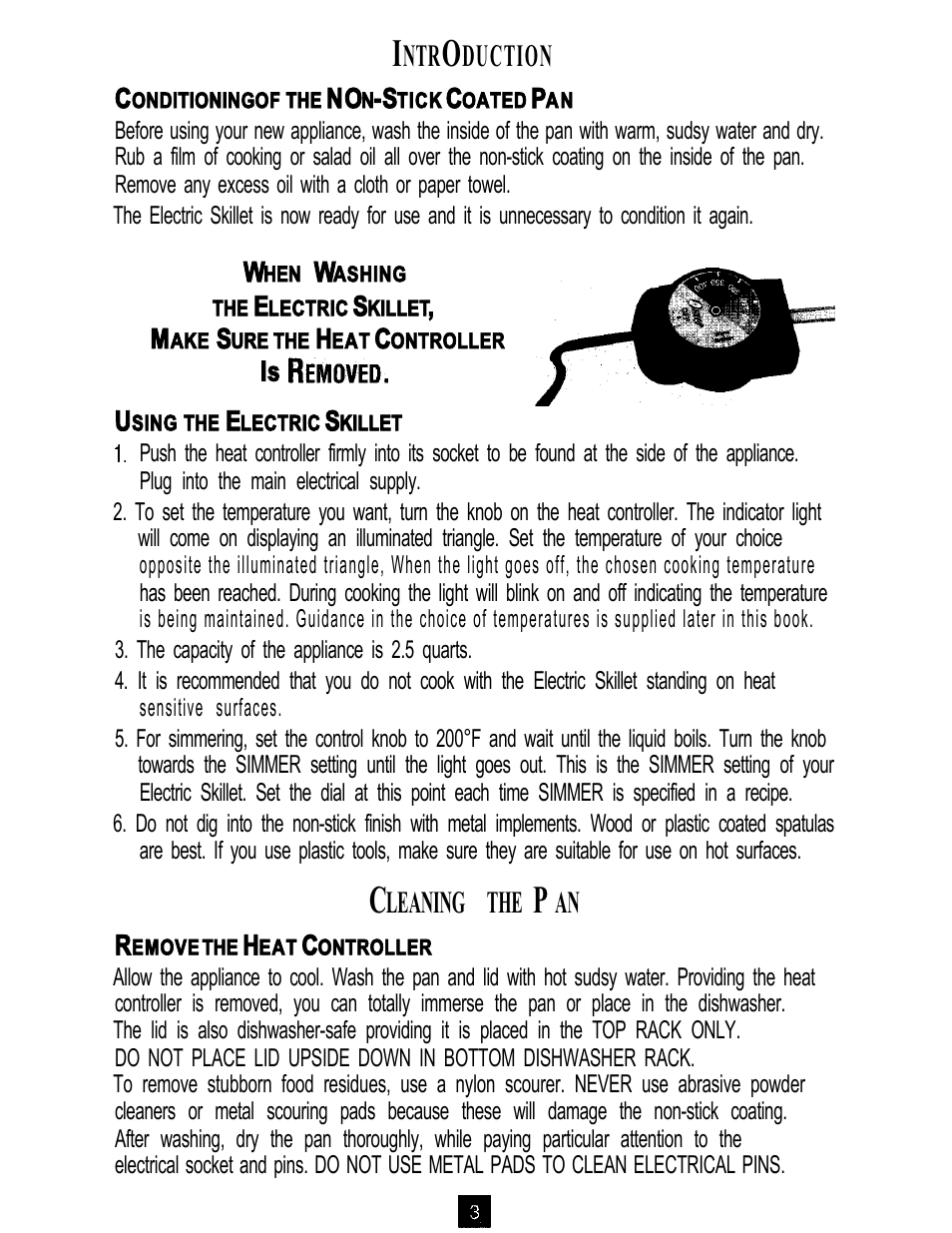 Duction, Leaning the | Oster 3222 User Manual | Page 3 / 52