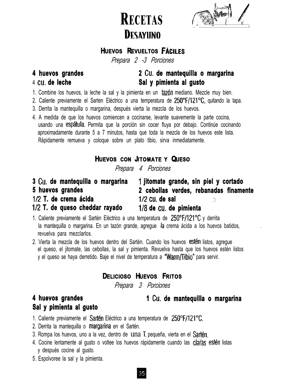 Ecetas | Oster 3222 User Manual | Page 35 / 52