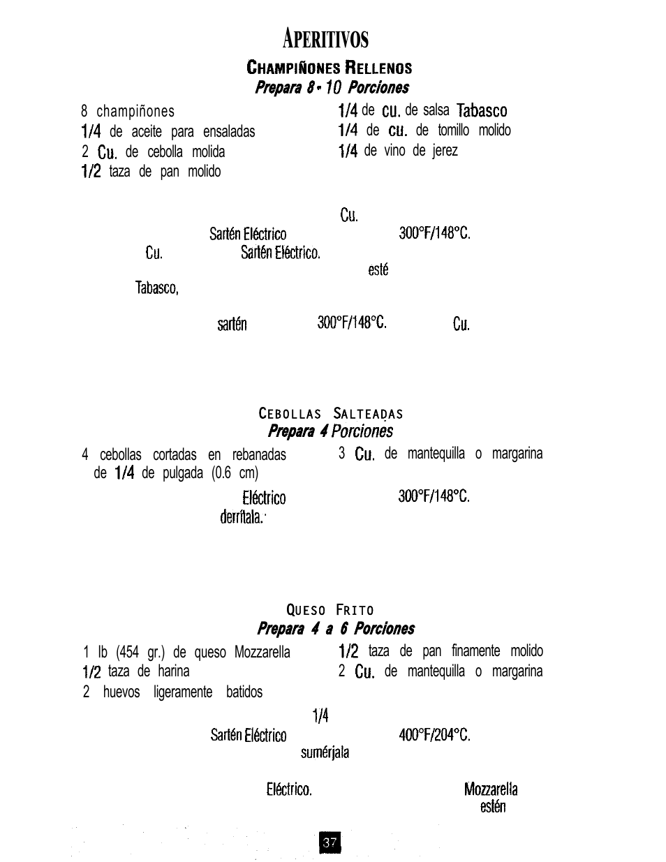 Peritivos | Oster 3222 User Manual | Page 37 / 52