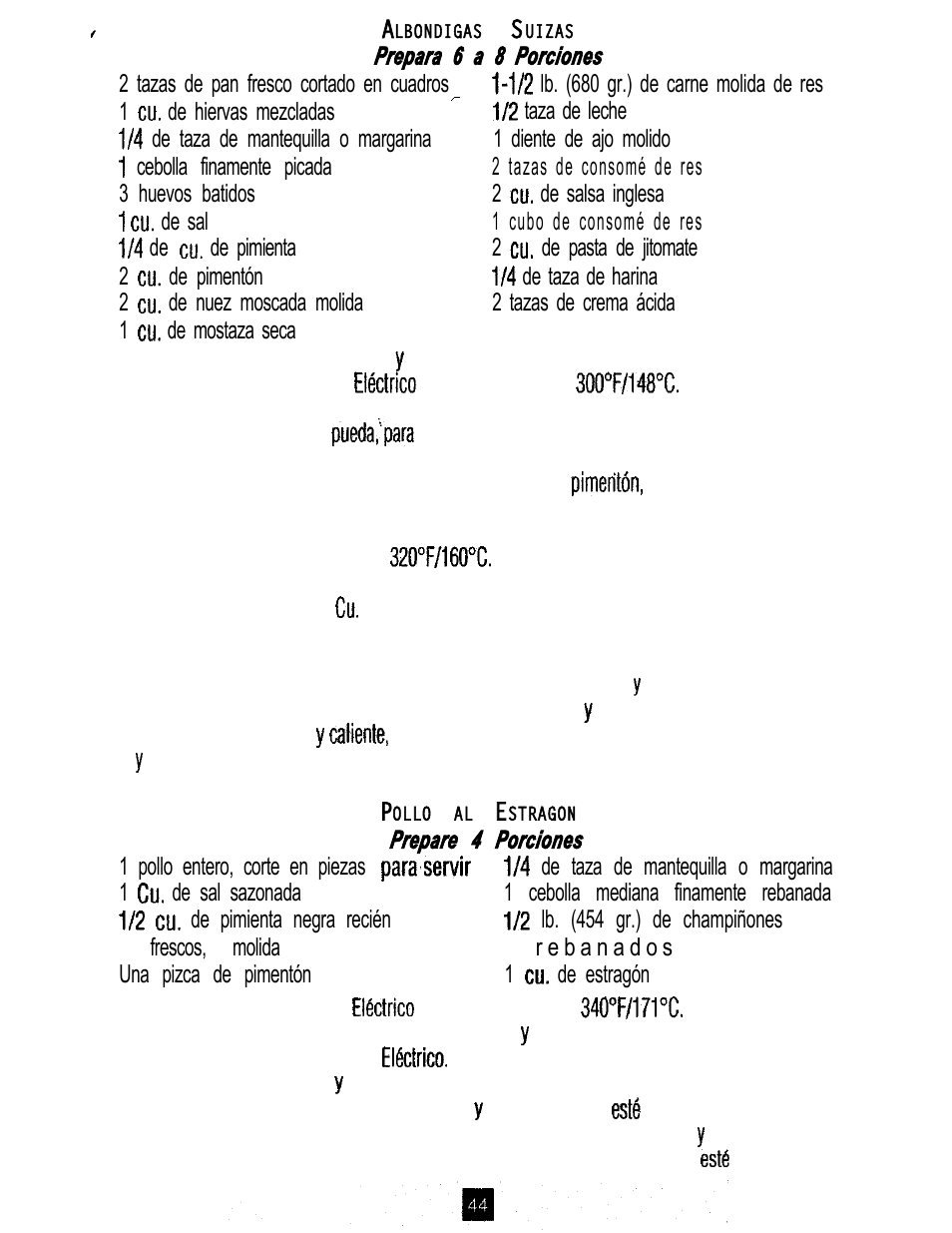 Oster 3222 User Manual | Page 44 / 52