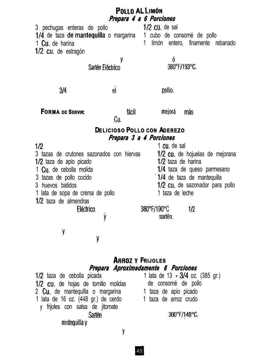 Oster 3222 User Manual | Page 45 / 52