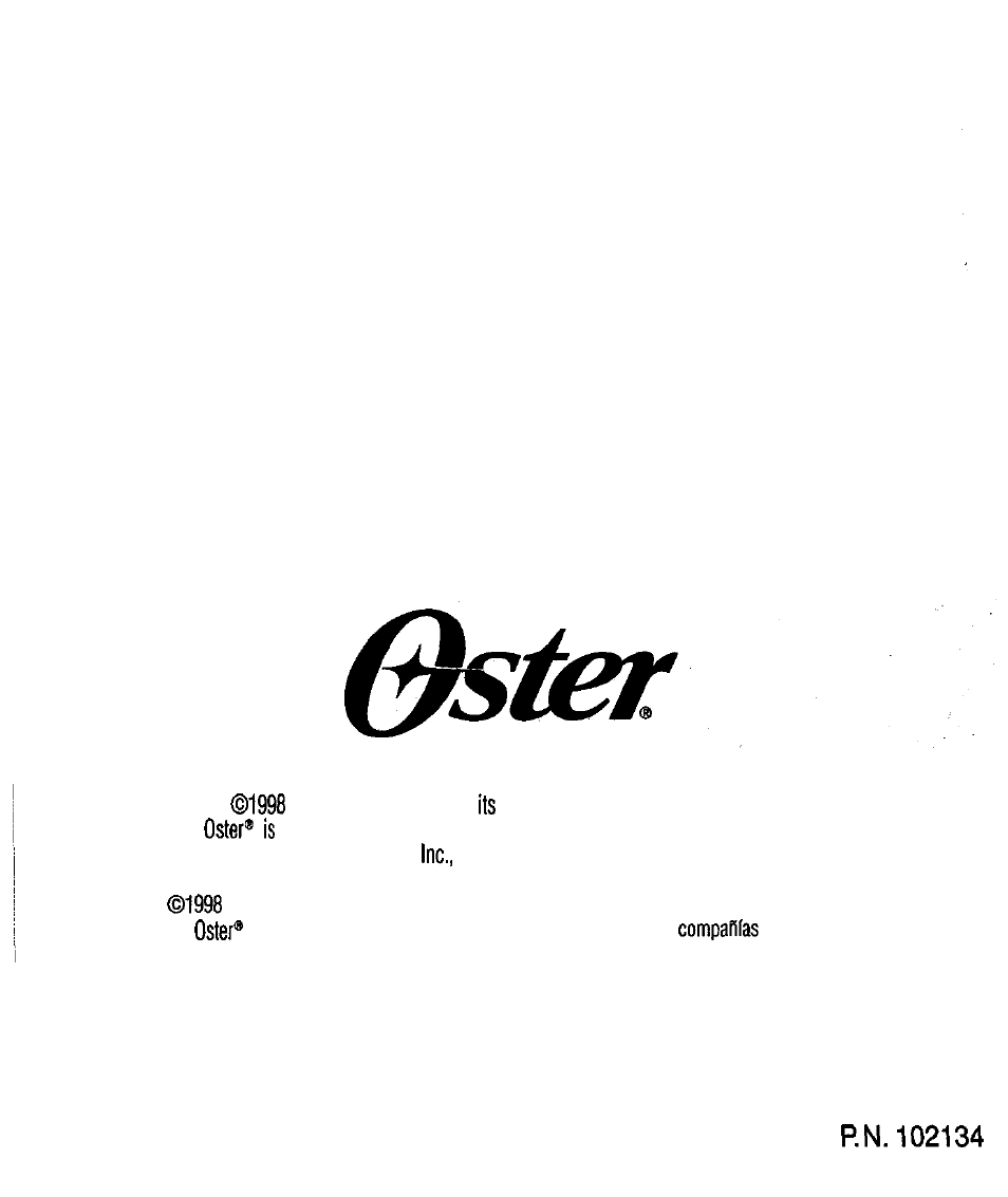 Oster 3222 User Manual | Page 52 / 52