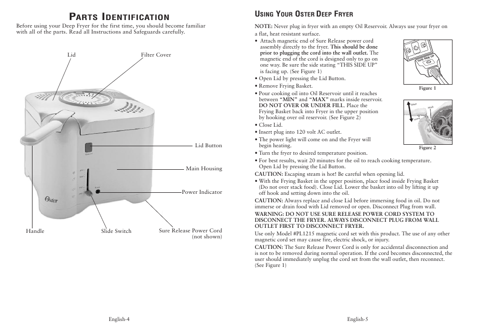 Arts, Dentification | Oster CKSTDFFM40 User Manual | Page 3 / 12