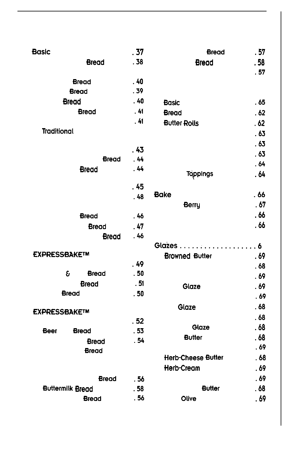 Recipe index | Oster Bread Maker User Manual | Page 74 / 76