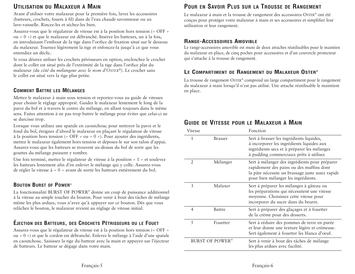 Oster 2500 User Manual | Page 11 / 12