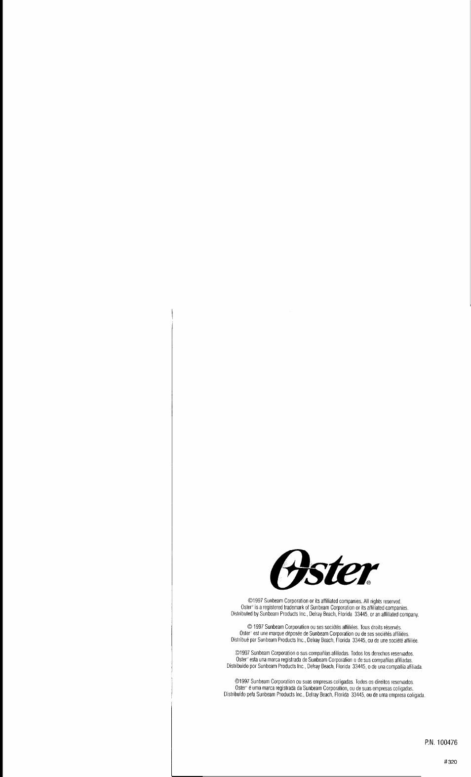 Oster 3183 User Manual | Page 6 / 6