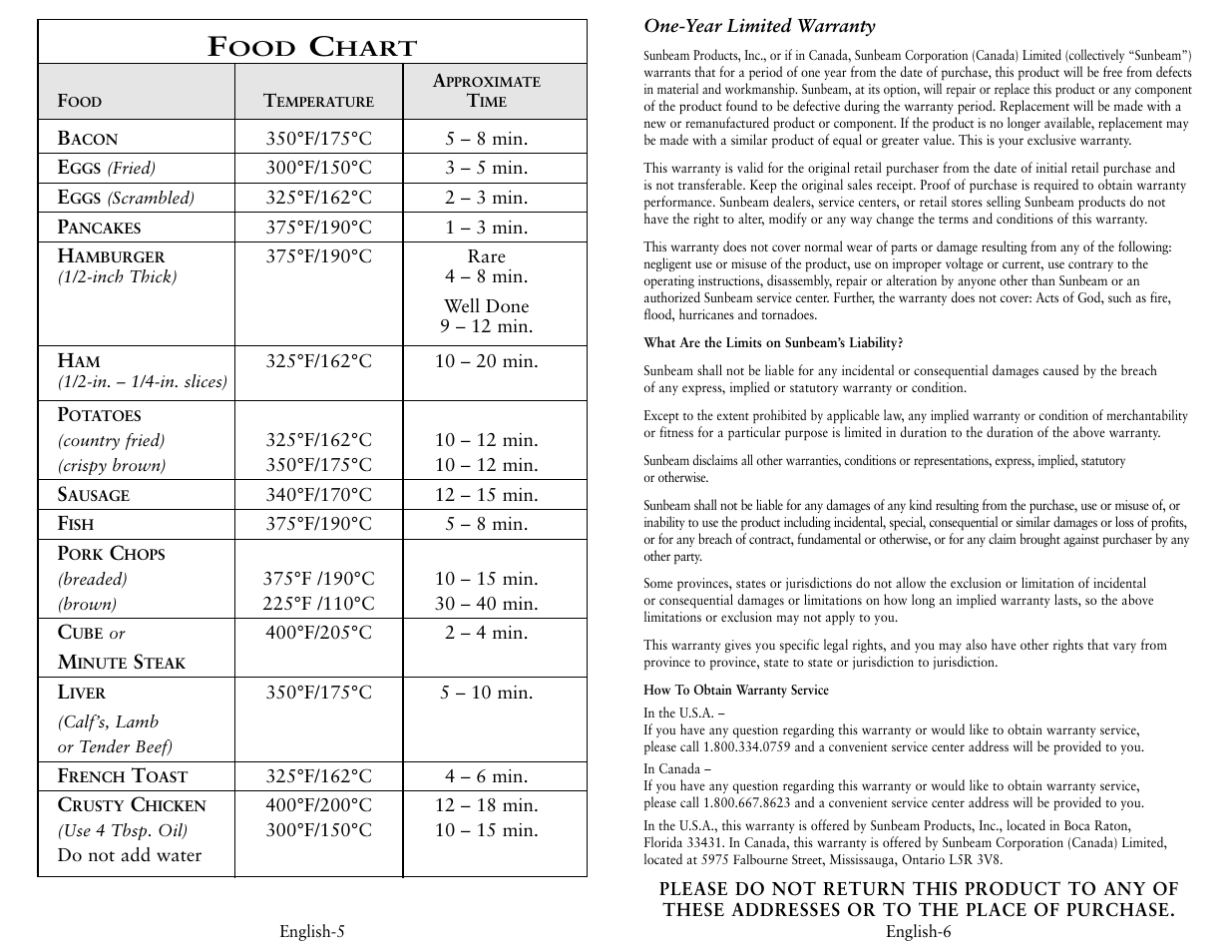 Oster 3001 User Manual | Page 4 / 4