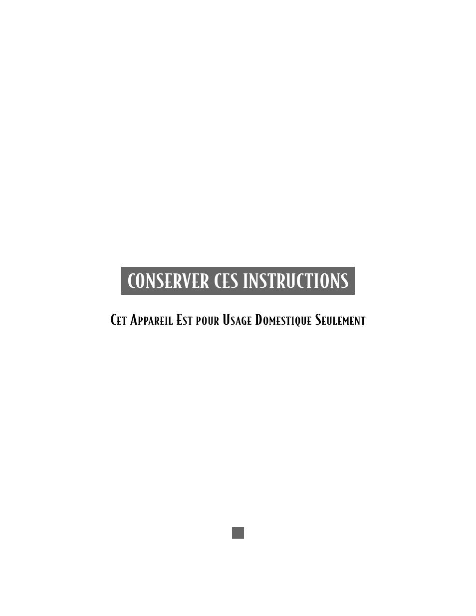 Conserver ces instructions | Oster 6210 User Manual | Page 11 / 36