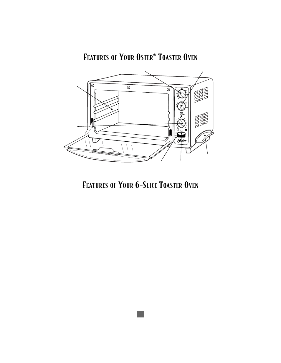 Eatures of, Lice, Oaster | Ster | Oster 6210 User Manual | Page 4 / 36