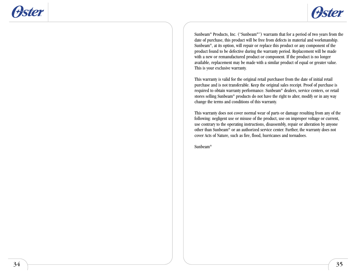 Oster In2itive User Manual | Page 39 / 41